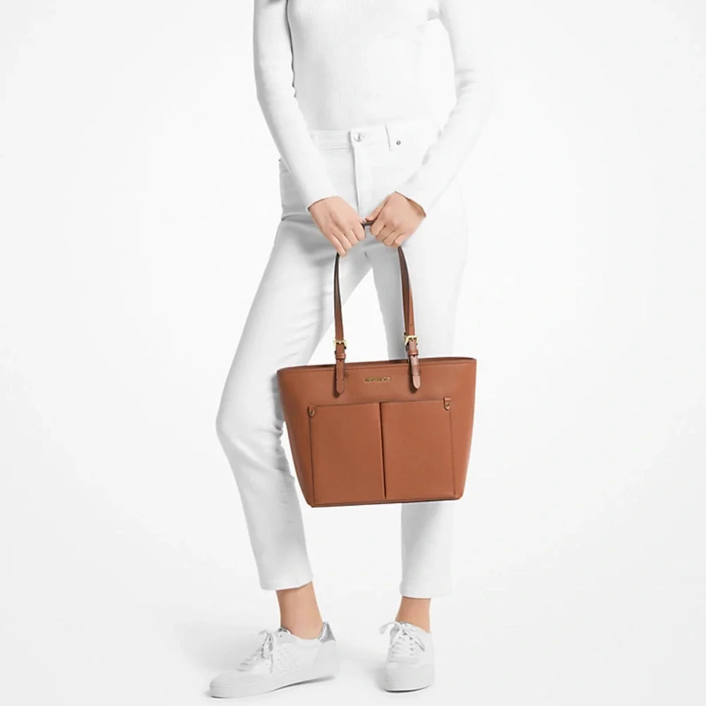 Michael Kors Luggage Jet Set Travel Med Double Pocket Non-Leather Vegan Tote NWT - Picture 2 of 15